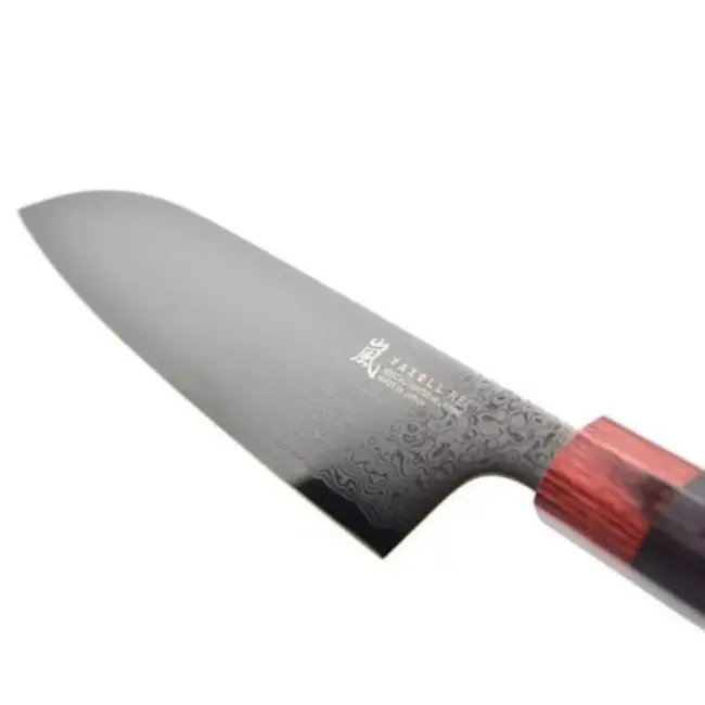 Yaxell Rei Santokumes 16,5 cm – 69 Lagen Damaststaal – VG10 Damaststaal – 61 HRC – Pakkahout Heft