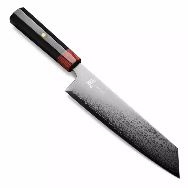 Yaxell Rei Kiritsuke mes 20 cm – 69 Lagen Damaststaal – VG10 Damaststaal – 61 HRC – Pakkahout Heft