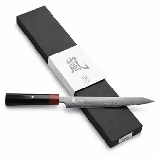 Yaxell Rei Sujihiki mes 23 cm – 69 Lagen Damaststaal – VG10 Damaststaal – 61 HRC – Pakkahout Heft