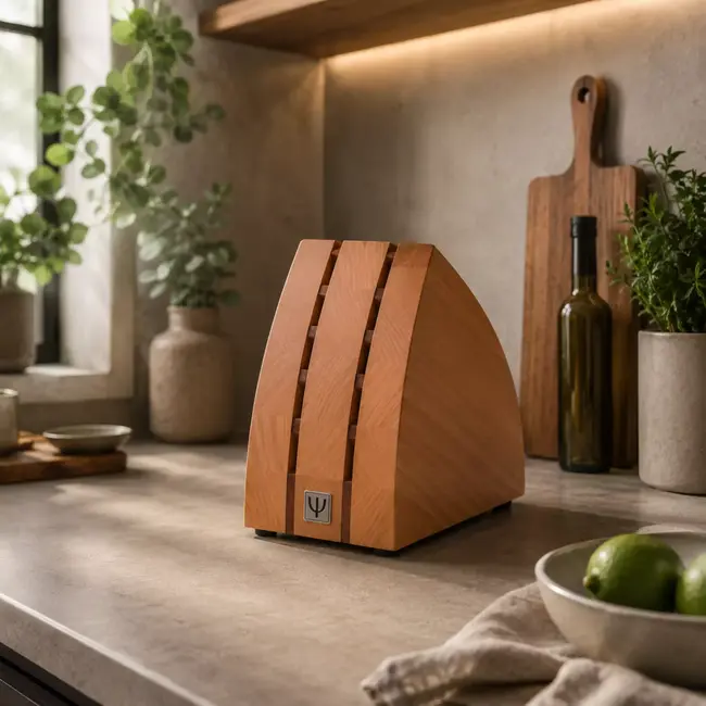 Yaxell Messenblok voor 6 Messen – Beukenhout – Veilig, Compact en Elegant Ontwerp