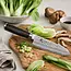 Yaxell Taishi Santoku Mes 16,5 cm – VG-10 Staal – Hardheid 61 HRC – Tsuchime Afwerking – Gehamerd Lemmet – Zwart Pakka Beukenhout Handvat