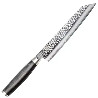 Yaxell Taishi Kiritsuke Koksmes 20 cm – VG-10 Staal – Hardheid 61 HRC – Tsuchime Afwerking – Gehamerd Lemmet – Zwart Pakka Beukenhout Handvat