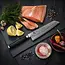 Yaxell Taishi Kiritsuke Koksmes 20 cm – VG-10 Staal – Hardheid 61 HRC – Tsuchime Afwerking – Gehamerd Lemmet – Zwart Pakka Beukenhout Handvat