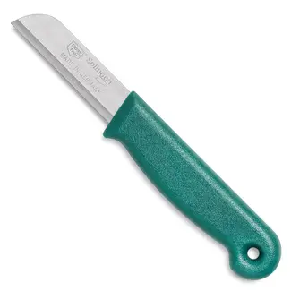Solingen Schilmesje – RVS Glad – 16 cm met Blade Cover – Donker Groen