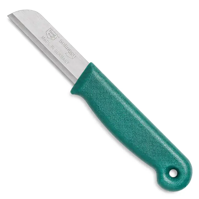Solingen Schilmesje – RVS Glad – 16 cm met Blade Cover – Donker Groen