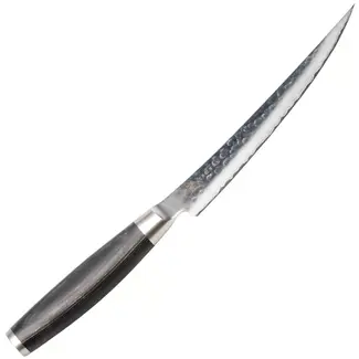Yaxell Taishi Uitbeenmes 15 cm – VG-10 Staal – Hardheid 61 HRC – Tsuchime Afwerking – Gehamerd Lemmet – Zwart Pakka Beukenhout Handvat