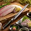 Yaxell Taishi Sashimi Fileermes 23 cm – VG-10 Staal – Hardheid 61 HRC – Tsuchime Afwerking – Gehamerd Lemmet – Zwart Pakka Beukenhout Handvat