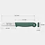 Solingen Schilmesje – RVS Glad – 16 cm met Blade Cover – Donker Groen – 10 Stuks