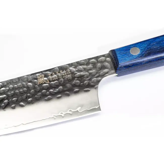 Yaxell BLUE BREEZE Santokumes – 16,5 cm – MOVAX Staal – Blauw Pakkahout – Japans Mes