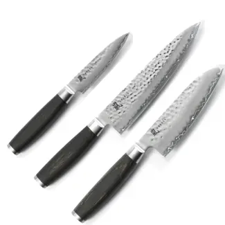 Yaxell Taishi – 3-delige Messenset – Koksmes 20 cm, Santoku 12,5 cm & Schilmes 10 cm – VG-10 – Tsuchime Afwerking