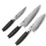 Yaxell Taishi – 3-delige Messenset – Koksmes 20 cm, Santoku 12,5 cm & Schilmes 10 cm – VG-10 – Tsuchime Afwerking