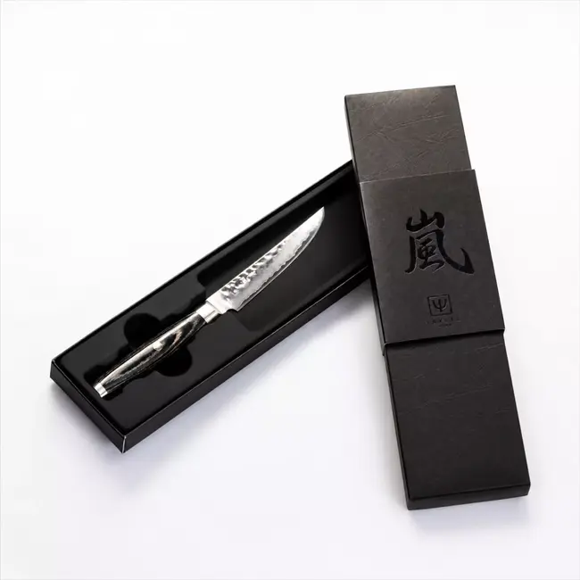 Yaxell Ketu Steakmes 11 cm – SG2 Stalen Kern – Tsuchime Finish – Pakkahout Handvat