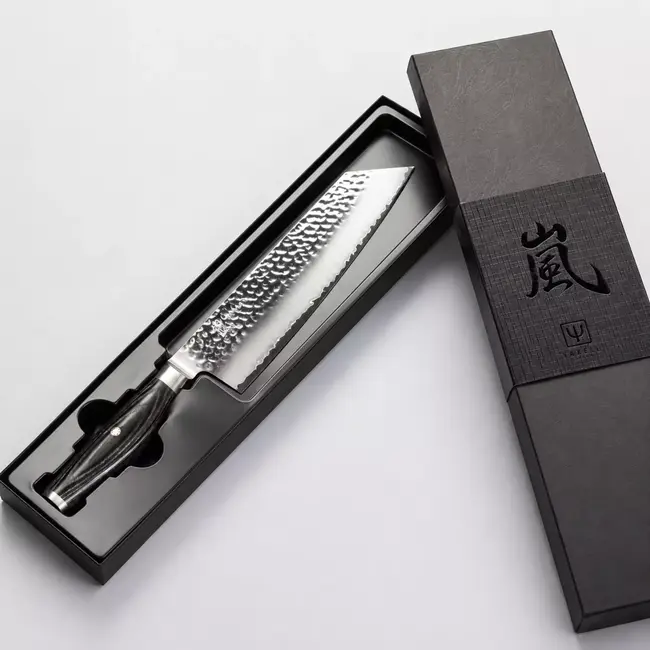 Yaxell Ketu Kiritsuke 20 cm – SG2 Stalen Kern – Tsuchime Finish – Pakkahout Handvat