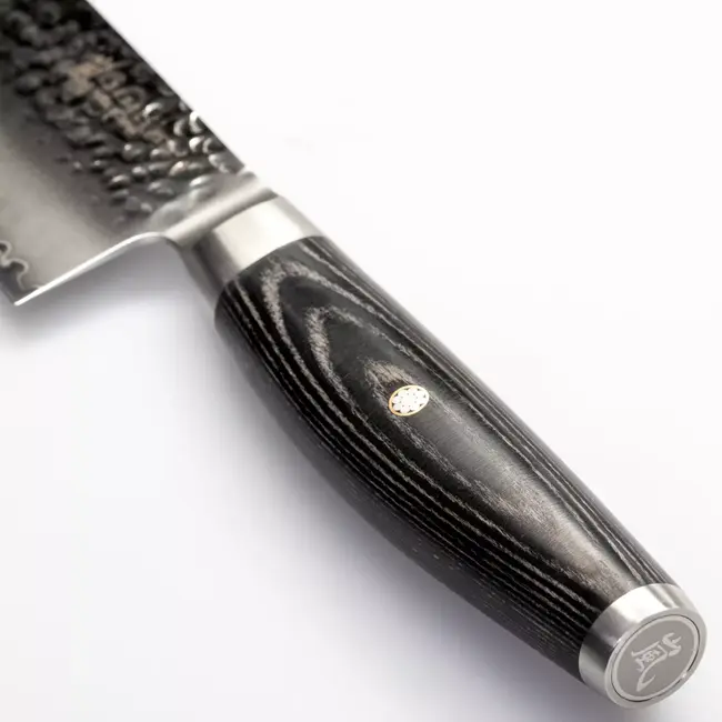 Yaxell Ketu Kiritsuke 20 cm – SG2 Stalen Kern – Tsuchime Finish – Pakkahout Handvat