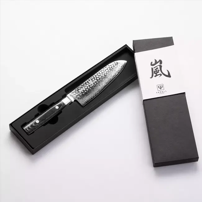 Yaxell Zen Santoku Koksmes 16,5 cm – 37 Lagen Damaststaal – Canvas-Micarta Heft