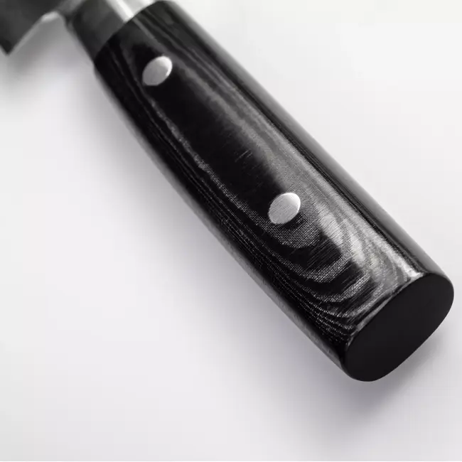 Yaxell Zen Universeelmes 12 cm – 37 Lagen Damaststaal – Canvas-Micarta Heft
