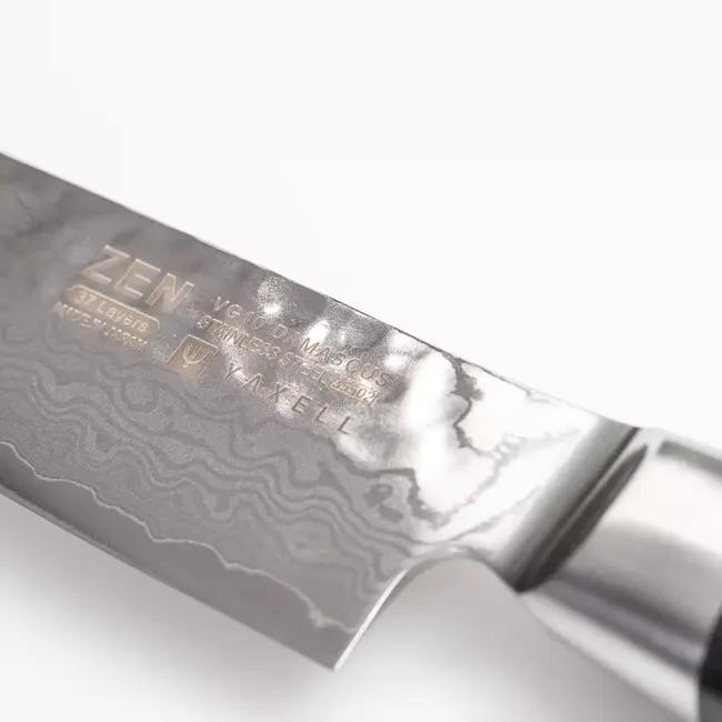 Yaxell Zen Vleesmes 18 cm – 37 Lagen Damaststaal – Canvas-Micarta Heft
