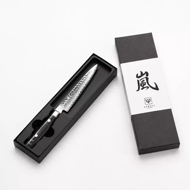 Yaxell Zen Vleesmes 15 cm – 37 Lagen Damaststaal – Canvas-Micarta Heft
