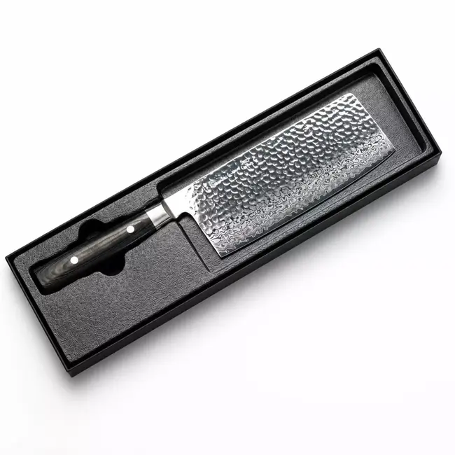 Yaxell Zen Chinees Koksmes 18 cm – 37 Lagen Damaststaal – Canvas-Micarta Heft