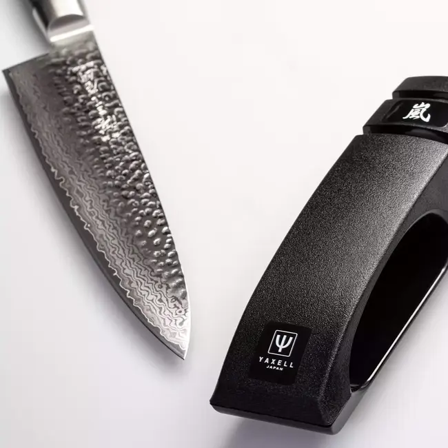 Yaxell Zen Geschenkset – 2-delig – Waterslijper en Koksmes 20 cm – 37 Lagen Damaststaal – Canvas-Micarta Heft