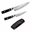 Yaxell Zen Geschenkset – 3-delig – Water Slijper met Koksmes 20 cm en Universeelmes 12 cm – 37 Lagen Damaststaal – Canvas-Micarta Heft