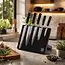 Yaxell Zen Messenset – 6-delig – Magnetisch Beukenhouten Messenblok met 5 Messen – 37 Lagen Damaststaal – Canvas-Micarta Heft