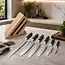 Yaxell Zen Messenset – 7-delig – Beukenhouten Messenblok met 6 Messen – 37 Lagen Damaststaal – Canvas-Micarta Heft