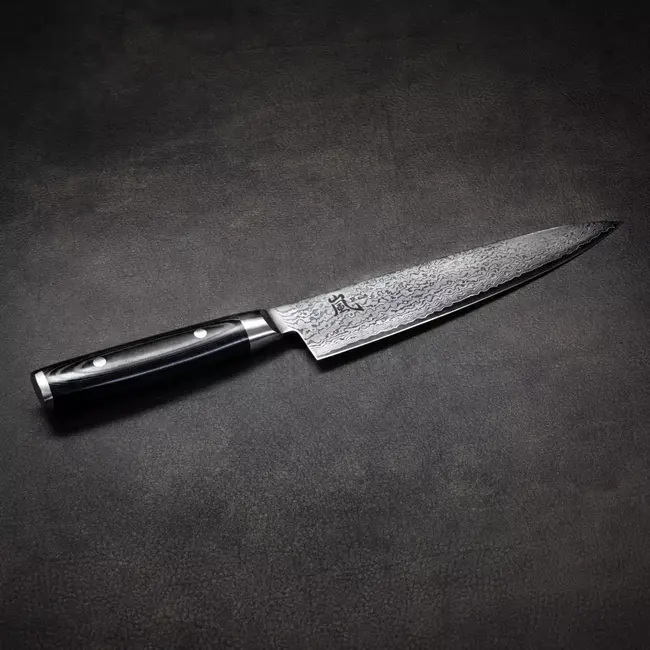 Yaxell Ran Koksmes 20 cm – 69 Lagen Damaststaal – VG10 Staal – 61 HRC – Canvas-Micarta Heft