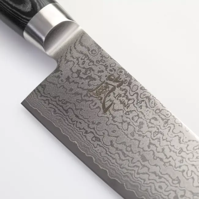 Yaxell Ran Koksmes 20 cm – 69 Lagen Damaststaal – VG10 Staal – 61 HRC – Canvas-Micarta Heft