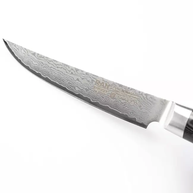 Yaxell Ran Steakmes 11 cm – 69 Lagen Damaststaal – VG10 Staal – 61 HRC – Canvas-Micarta Heft
