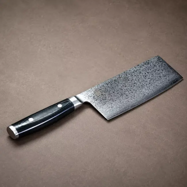 Yaxell Ran Chinees Koksmes 18 cm – 69 Lagen Damaststaal – VG10 Staal – 61 HRC – Canvas-Micarta Heft