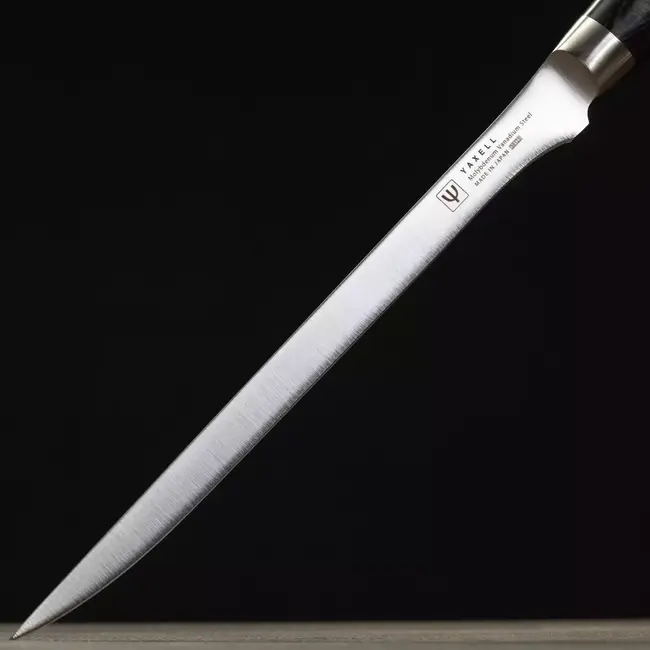Yaxell Ran Fileermes 23 cm – Flexibel – VG10 Staal – 61 HRC – Canvas-Micarta Heft