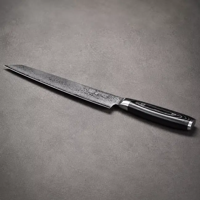 Yaxell Ran Sujihiki 25,5 cm – Sushimes / Fileermes – 69 Lagen Damaststaal – VG10 Staal – 61 HRC – Canvas-Micarta Heft
