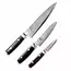 Yaxell Ran Messenset – Giftset – 3-delig – Koksmes 20 cm, Universeelmes 12 cm & Schilmes 8 cm – 69 Lagen Damaststaal – VG10 Staal – 61 HRC – Canvas-Micarta Heft