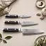 Yaxell Ran Messenset – Giftset – 3-delig – Santoku Mes 16,5 cm, Santoku Mes 12,5 cm en Schilmes 8 cm - 69 Lagen Damaststaal – VG10 Staal – 61 HRC – Canvas-Micarta Heft