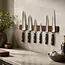 Yaxell Ran Messenset – 7-delig – Magnetische Messenhouder Walnoot met 6 Messen – 69 Lagen Damaststaal – VG10 Staal – 61 HRC – Canvas-Micarta Heft