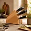 Yaxell Ran Messenset – 7-delig – Beukenhouten Messenblok met 6 Messen – 69 Lagen Damaststaal – VG10 Staal – 61 HRC – Canvas-Micarta Heft