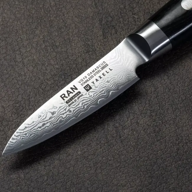Yaxell Ran Schilmes 8 cm – 69 Lagen Damaststaal – VG10 Staal – 61 HRC – Canvas-Micarta Heft