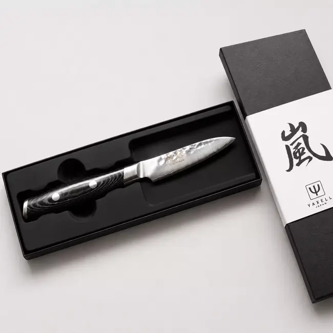 Yaxell Tsuchimon Schilmes 8 cm – VG10 Staal – Gehamerd Lemmet – Micarta Heft