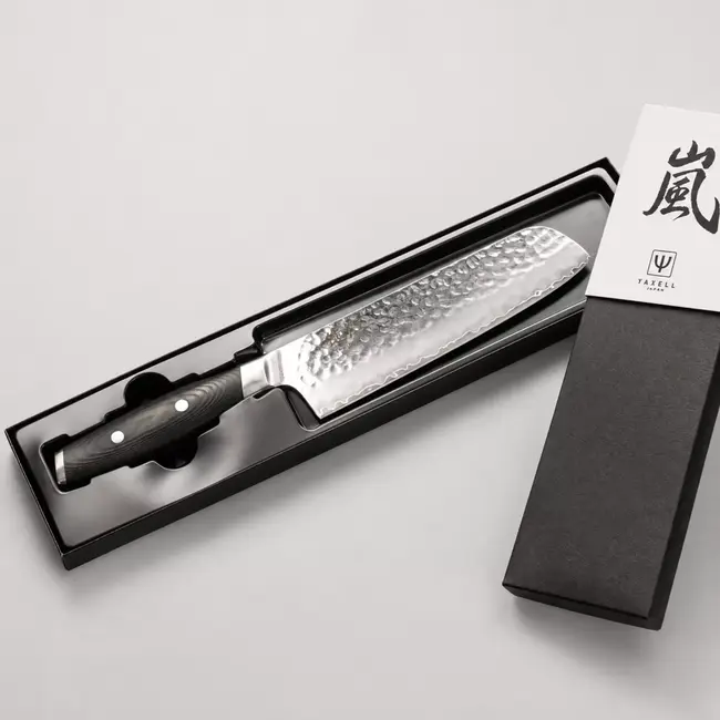 Yaxell Tsuchimon Nakiri Koksmes 18 cm – VG10 Staal – Gehamerd Lemmet – Micarta Heft