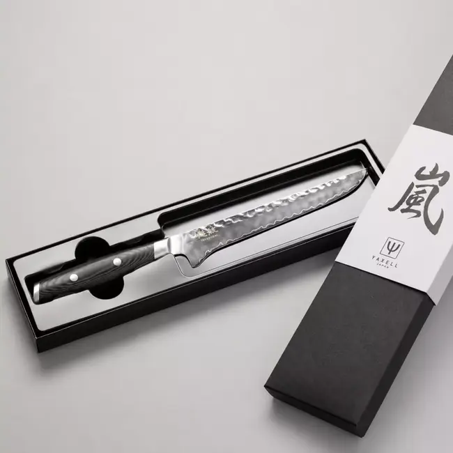 Yaxell Tsuchimon Uitbeenmes 15 cm – VG10 Staal – Gehamerd Lemmet – Micarta Heft