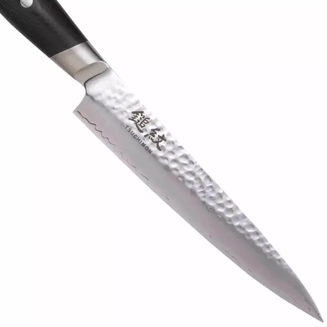 Yaxell Tsuchimon Vleesmes 18 cm – VG10 Staal – Gehamerd Lemmet – Micarta Heft