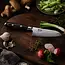 Yaxell Tsuchimon Santoku Koksmes 12,5 cm – VG10 Staal – Gehamerd Lemmet – Micarta Heft