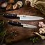 Yaxell Tsuchimon Messenset – 2-delig – Koksmes 20 cm en Universeelmes 12 cm – 3 Lagen Damaststaal – VG10 Staal – Canvas-Micarta Heft