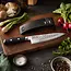 Yaxell Tsuchimon Geschenkset – 2-delig – Messenslijper en Koksmes 20 cm – 3 Lagen Damaststaal – Canvas-Micarta Heft
