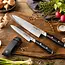 Yaxell Tsuchimon Geschenkset – 3-delig – Messenslijper met Koksmes 20 cm en Universeelmes 12 cm – 3 Lagen Damaststaal – VG10 Staal – Canvas-Micarta Heft