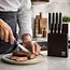 Yaxell Tsuchimon Messenset – 7-delig – Beukenhouten Messenblok met 6 Steakmessen – 3 Lagen Damaststaal – VG10 Staal – Canvas-Micarta Heft