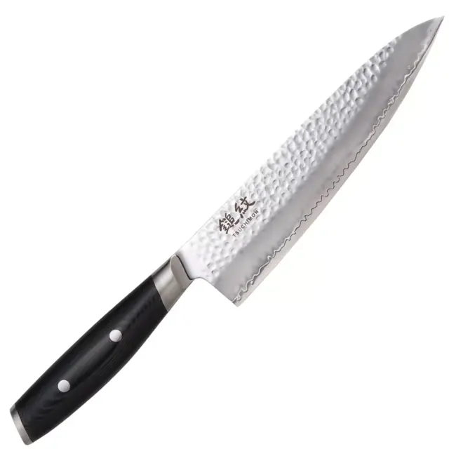 Yaxell Tsuchimon Messenset – 6-delig – Magnetische Walnoothouten Messenstrip met 5 Messen – 3 Lagen Damaststaal – VG-10 Staal – Canvas-Micarta Heft