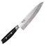 Yaxell Tsuchimon Messenset – 6-delig – Magnetische Walnoothouten Messenstrip met 5 Messen – 3 Lagen Damaststaal – VG-10 Staal – Canvas-Micarta Heft