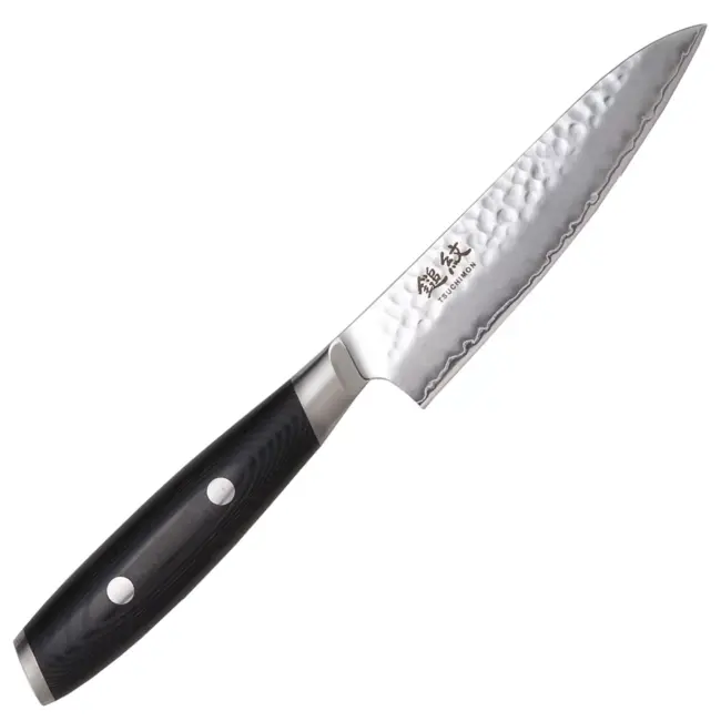Yaxell Tsuchimon Messenset – 6-delig – Magnetische Walnoothouten Messenstrip met 5 Messen – 3 Lagen Damaststaal – VG-10 Staal – Canvas-Micarta Heft